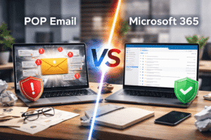Comparison of POP email and Microsoft 365
